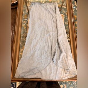 Light Blue light jean Wrap Skirt